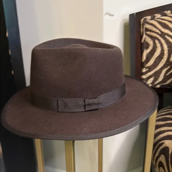 Talbot Stylish Brown Fedora Hat - Picture 2 of 5